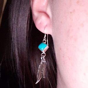 Jewelry - Real authentic Native American turquoise earrings Jewelry - Real authentic Native American turquoise earrings